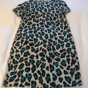 ASOS blue and black leopard dress